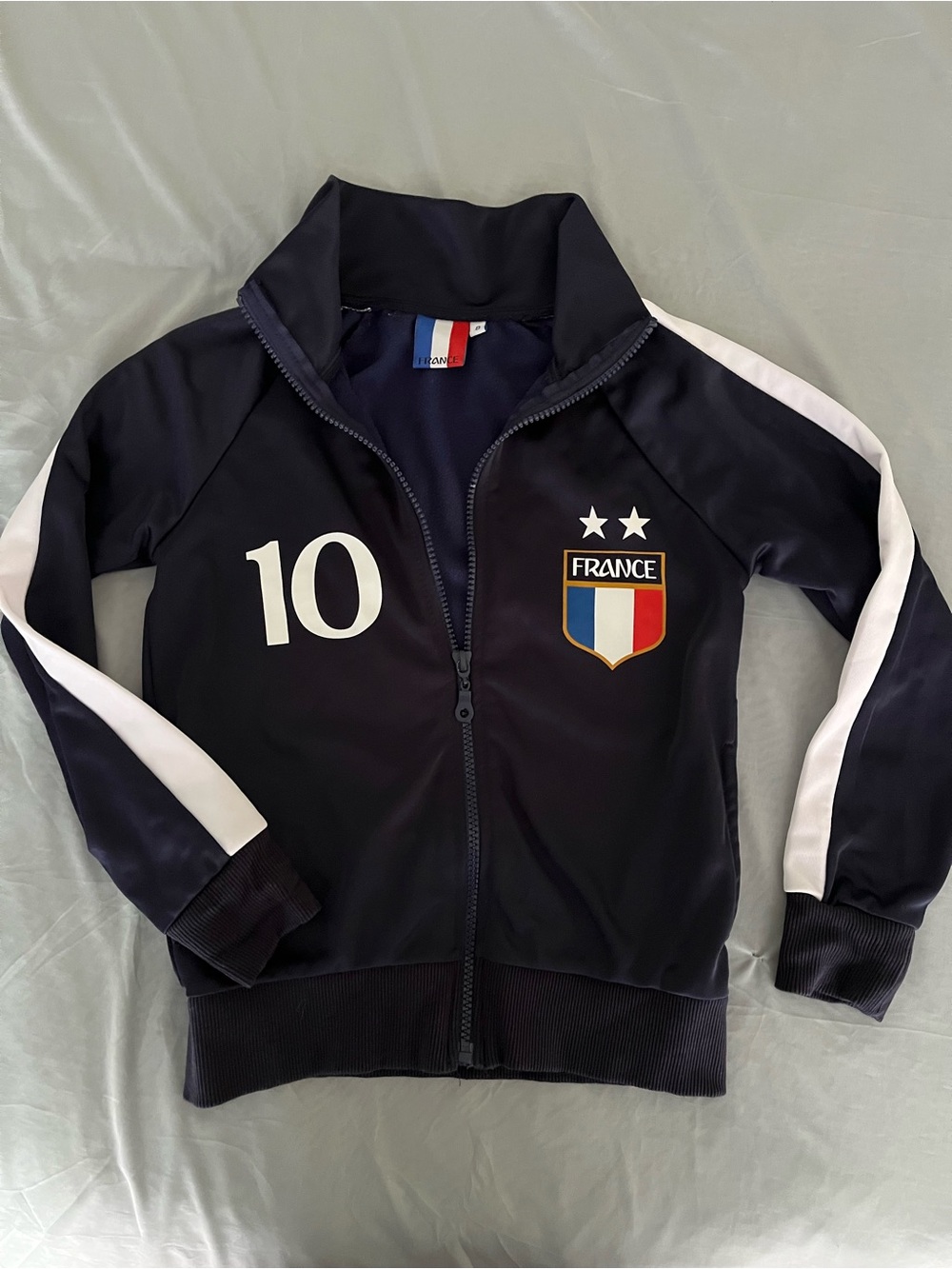 Youth France Retro Style Full Zip Track Jacket - size 8